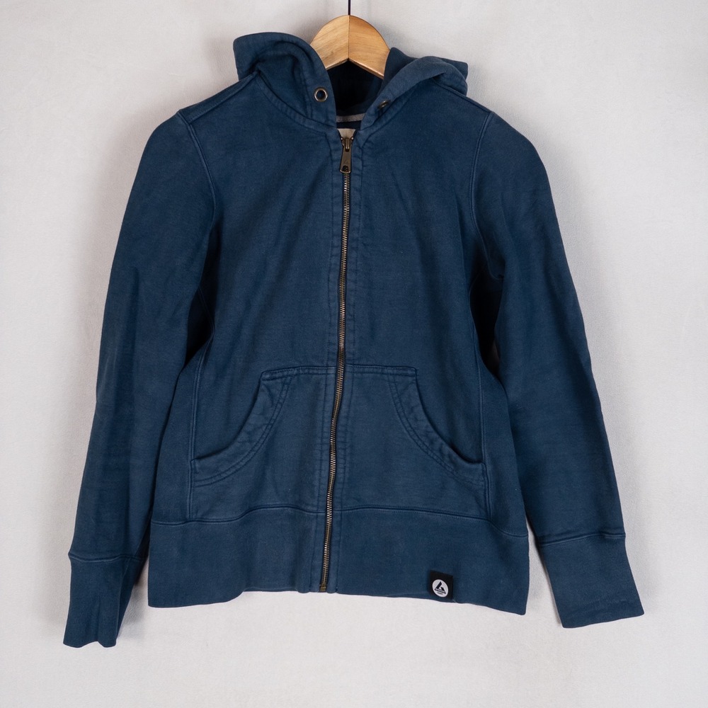 American Giant Navy Blue Zip-Up Hoodie